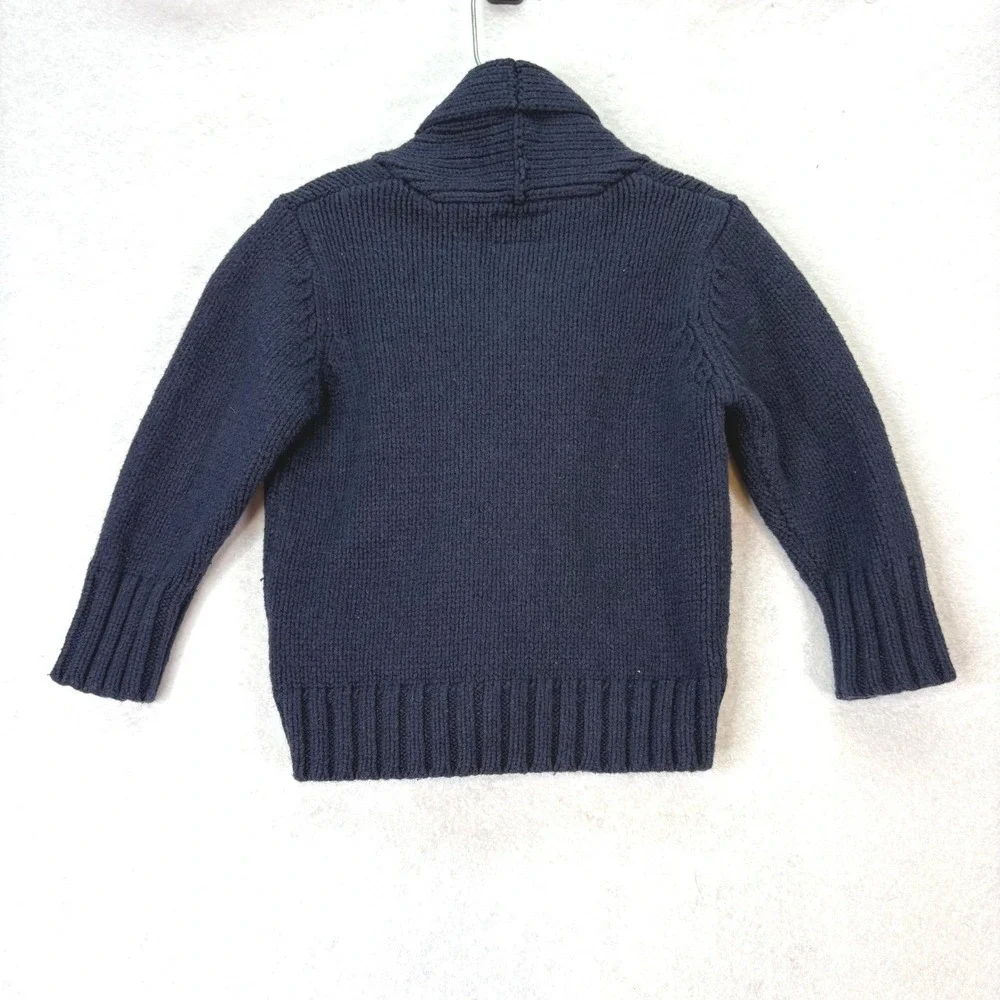 OshKosh B'gosh Toddler Boys Navy Blue‎ Shawl Collar Cardigan Sweater Size 3T